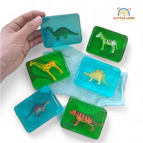 Clear Colorful Scented Soap with Surprise Toy Inside