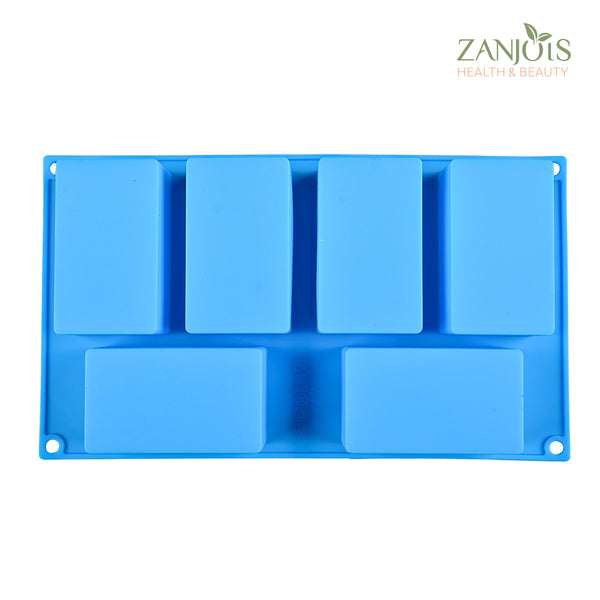 Silicone Mold 6 Cavity Rectangle Food Grade for Soap Resin Baking Chocolate Craft