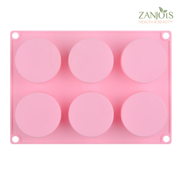 Silicone Mold 6 Cavity Round Food Grade for Soap Resin Baking Chocolate Craft