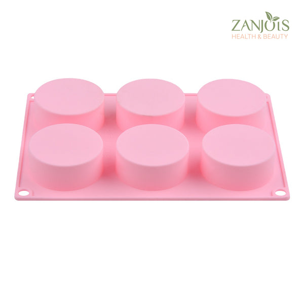 Silicone Mold 6 Cavity Round Food Grade for Soap Resin Baking Chocolate Craft