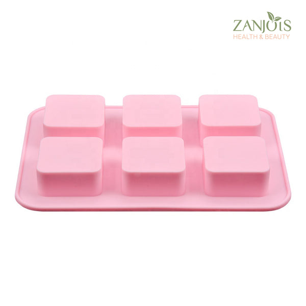Silicone Mold 6 Cavity Square Food Grade for Soap Resin Baking Chocolate Craft