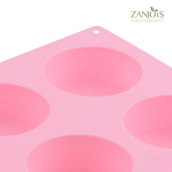 Silicone Mold 6 Cavity Round Food Grade for Soap Resin Baking Chocolate Craft