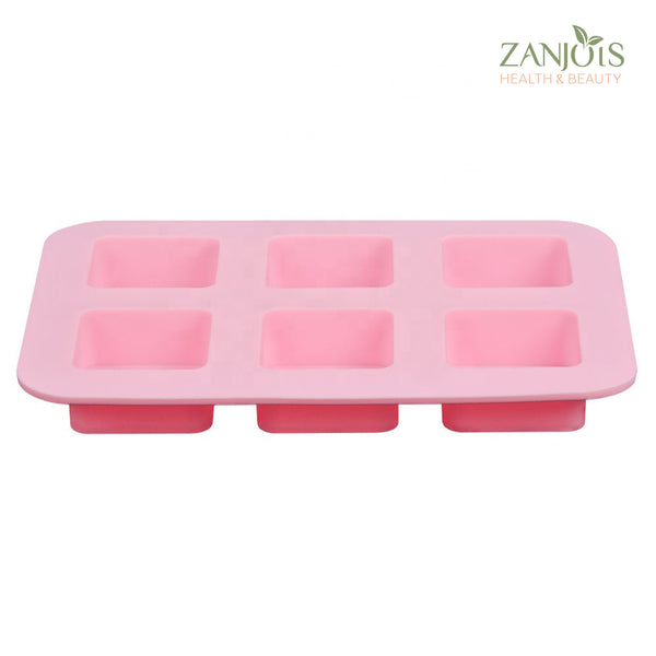 Silicone Mold 6 Cavity Square Food Grade for Soap Resin Baking Chocolate Craft