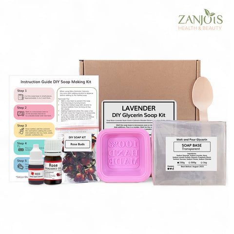 DIY Rose Buds Soap Kit (Melt and Pour Soap) Glycerin Soap Base DIY Zanjois