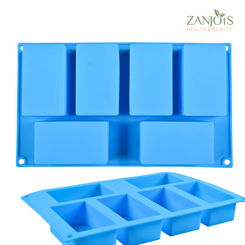 Silicone Mold 6 Cavity Rectangle Food Grade for Soap Resin Baking Chocolate Craft