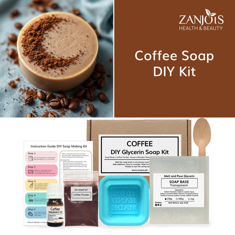 DIY Coffee Soap Kit (Melt and Pour Soap) Glycerin Soap Base DIY