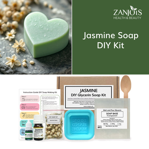 DIY Jasmine Flower Buds Soap Kit (Melt and Pour Soap) Glycerin Bath Soap Zanjois