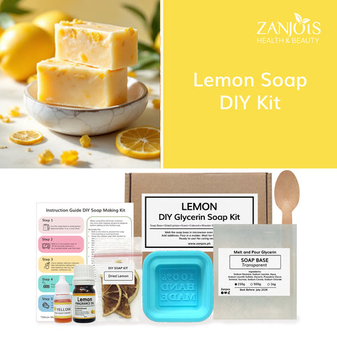DIY Lemon Soap Kit (Melt and Pour Soap) Glycerin Bath Soap Zanjois