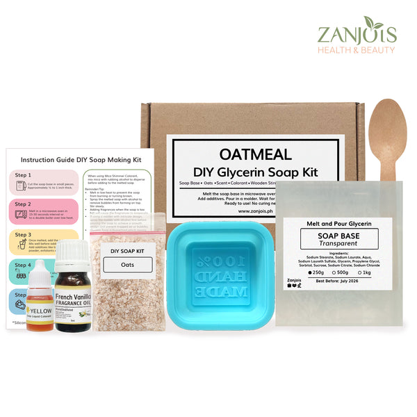 DIY Oatmeal Soap Kit (Melt and Pour Soap) Glycerin Soap Base