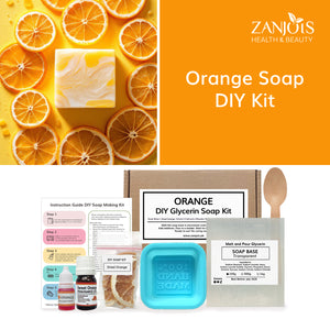 DIY Orange Soap Kit Set (Melt and Pour Soap) Glycerin Soap Base