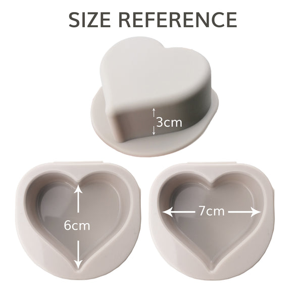 Silicon Mold 3D Heart Shaped Soap Molder For Soap Making Handmade Craft Baking Food Grade